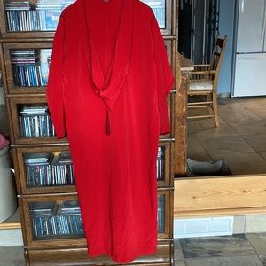 Vintage Robe/Caftan With Extra-Long Tasseled Hood and Embroidery (Halloween??)